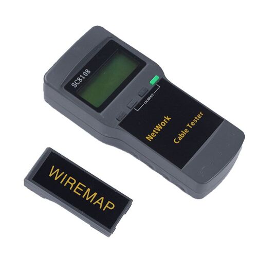 testeur de réseau avec écran LCD, RJ45 Cat5e Cat6 UTP, débouclier de câble LAN, RJ11, compteur de câble de téléphone Portable