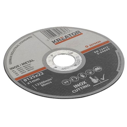 6 Disques A Decouper 125 MM pour Inox Kreator-Krt070420