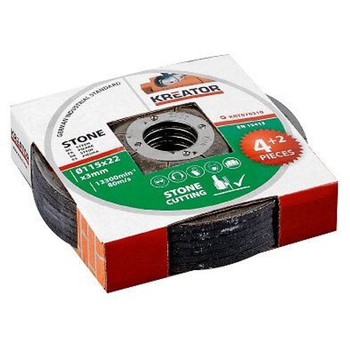 6 Disques A Decouper 125 MM pour la Pierre Kreator-Krt070220
