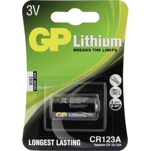 CR123A 1 pile 1300mAh