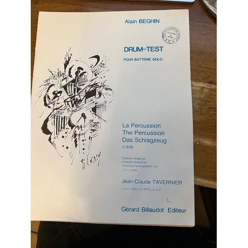 Bontempelli Drum-Test Pour Batterie Solo Billaudot