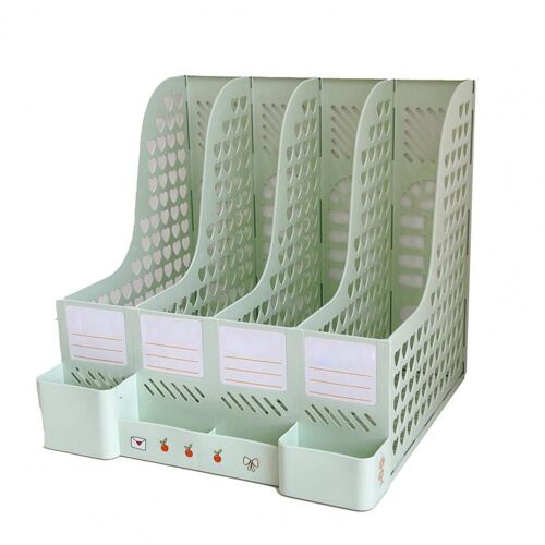 Boîte de rangement pour classeurs, panier de rangement pour l'école, grande capacité, poignées ornementales, amovible, longue durée, robuste