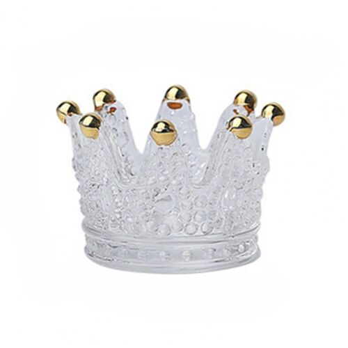 Bougeoirs Décoratifs En Forme De Couronne En Verre, Stockage Tridimensionnel, Éponge De Maquillage, Bureau, Mariage 