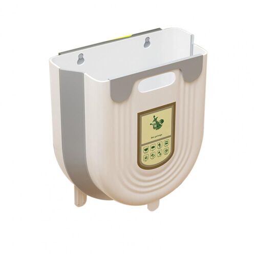 Poubelle Murale Pliable Peu Encombrante Avec Porte D'armoire, Panier De Rangement Mural, Alimentation Domestique