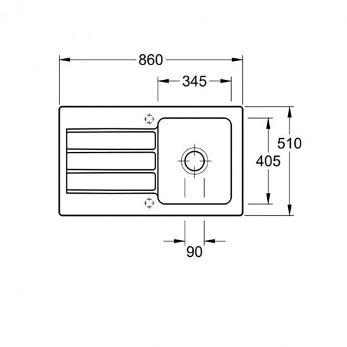 VILLEROY & BOCH Evier Architectura 50 cm blanc