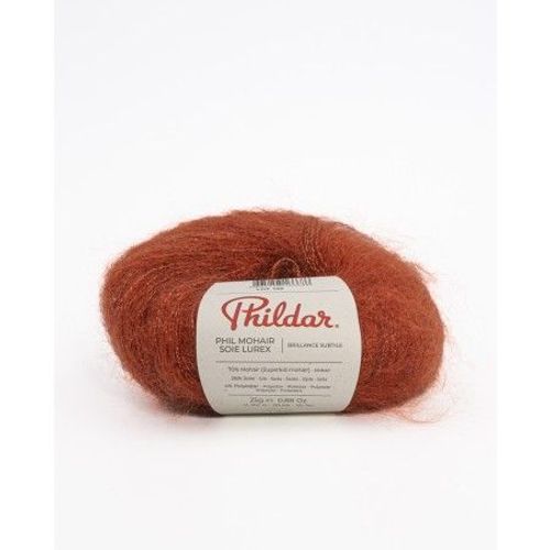 Fil Exceptionnel À Tricoter Phil Mohair Soie Lurex - 25gr - Phildar Pumpkin Orange