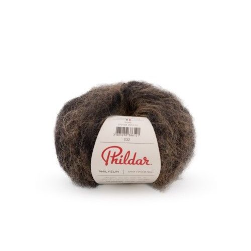 Pelote De Laine Et Mohair À Tricoter Phil Felin - 25gr - Phildar Tigre Marron