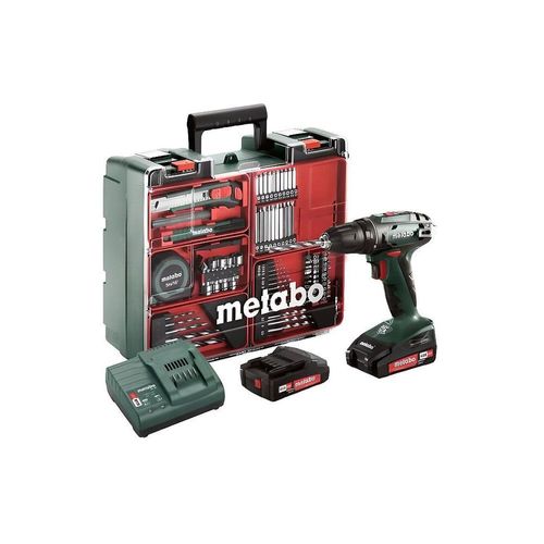 Perceuse visseuse 18V (2x2,0 Ah) avec accessoires en coffret - METABO BS18LI SET (602207880)