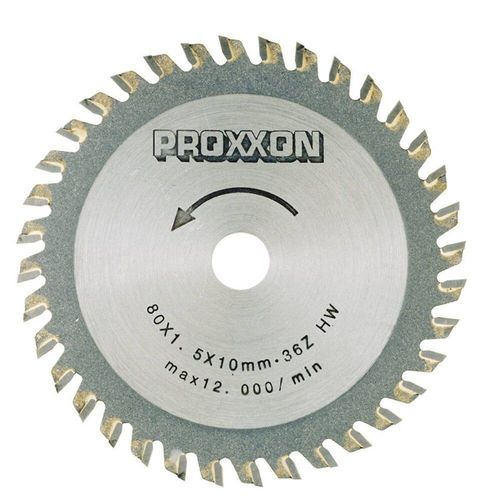 Proxxon Lame à plaquettes carbure 80 x 1,5 x 10 mm, 36 dents