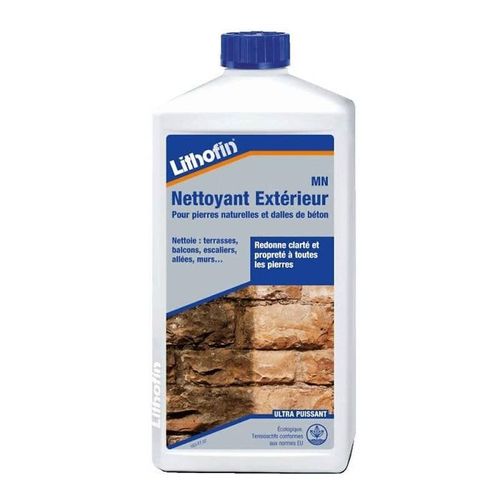 Lithofin MN Nettoyant exterieur 1L - Nettoyant Pour Pierre Naturelle