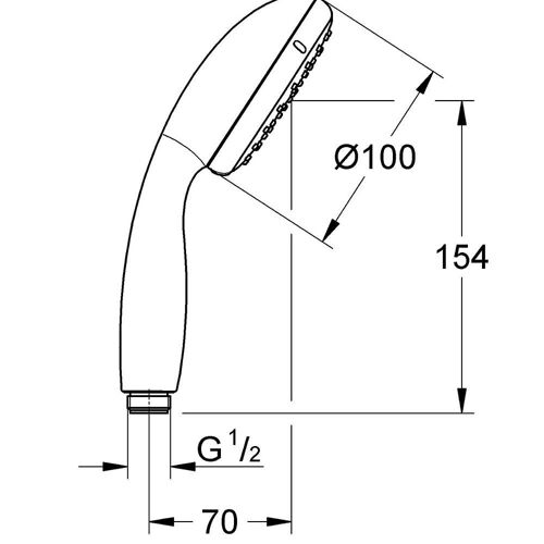 Grohe douchette a main vitalio go 100 - 1 jet - chromé