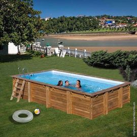 Piscine SWIMWOOD PISCINE RAINURÉE LANGUETTE RECT. ELLY SW