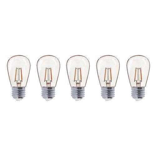Lot De 5 Ampoules Vintages Party Bulb Filament Blanc Aluminium E27