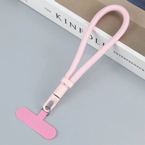 Lanière De Téléphone Portable Universelle Réglable, Dragonne Courte Avec Conception Anti-Chute Autobloquante, Sangle De Téléphone En Polyester Durablepinkautre