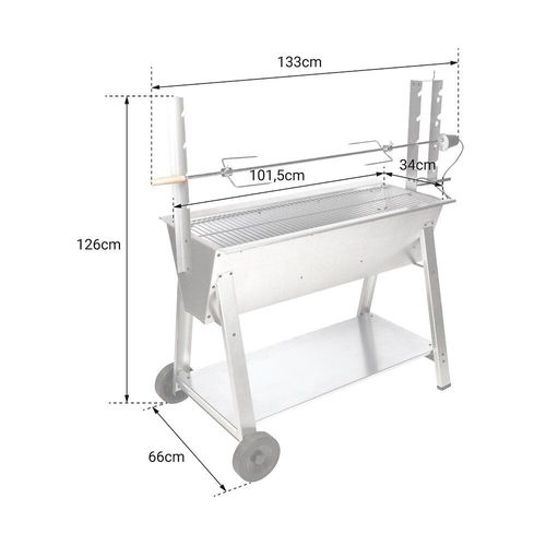 SOMAGIC - Rôtissoire à bois et à charbon de bois TITAN