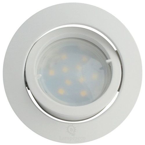 Lot De 10 Spot Led Encastrable Complete Blanc Orientable Lumière Blanc Neutre Eq. 50w Ref.888