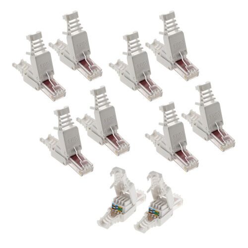 Multiprise Zenitech Lot de 100 fiches RJ45 CAT 6 sans outil