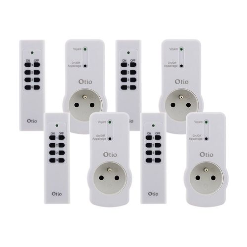 Lot de 4 prises télécommandées