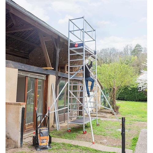 Echafaudage roulant professionnel 6m en aluminium Hailo Expert Pro