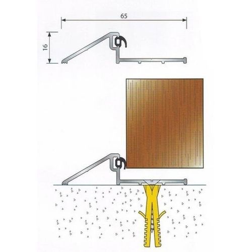 Seuil de porte-fenêtre bois avec joint - longueur 0,99m - argent BILCOCQ