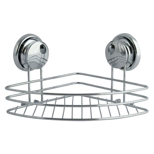 Etagère panier d'angle de douche à ventouses Métal Chromé - MSV