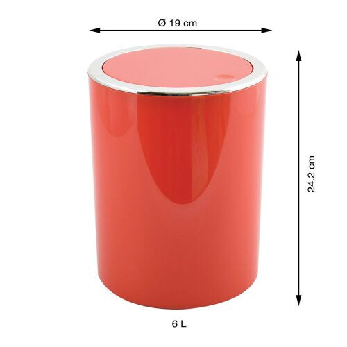 Poubelle ? Bascule Pp Kamaka 6l Rouge