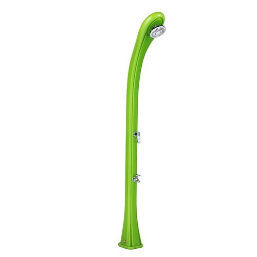 Douche Solaire Extérieure So Happy 28L Formidra - 216x24x26cm PEHD Recyclable - Rince Pieds, Pommeau, Mitigeur Chaud/Froid -
