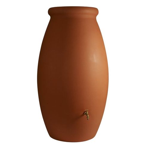 Récupérateur d'eau de pluie Jarre 1000 L + Kit raccord chéneau - Terre cuite - BelliJardin