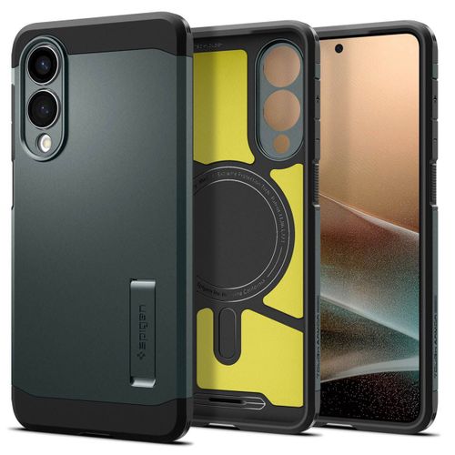 Spigen Coque Tough Armor Magsafe Samsung Galaxy S25 Edge Abyss Green