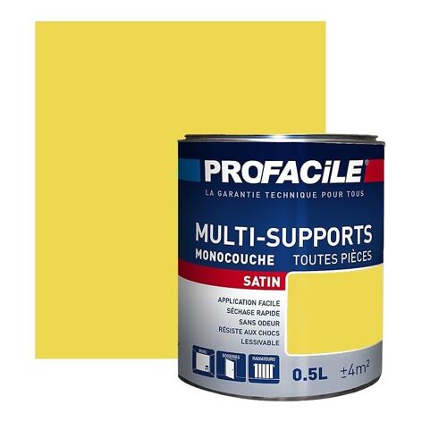 Peinture intérieure multi-supports, PROFACILE 0.5 litre Jaune de Cobalt