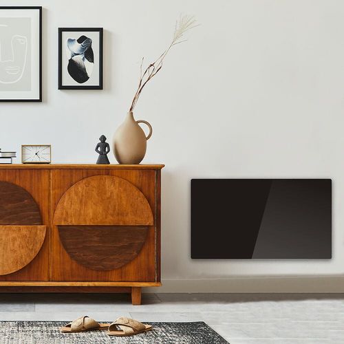 Radiateur électrique en verre GLASS Noir Céramique 1500W