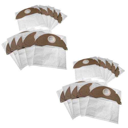 vhbw 20x Sac à poussière compatible avec Kärcher WD 2.210, WD 2.200, SE3001, WD 2, SE 2001, WD 2.000 - WD 2.499 Aspirateur - 24.5cm x 23.5cm Blanc