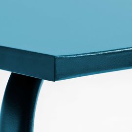 Table Carrée Bistro En Acier Bleu Pacific