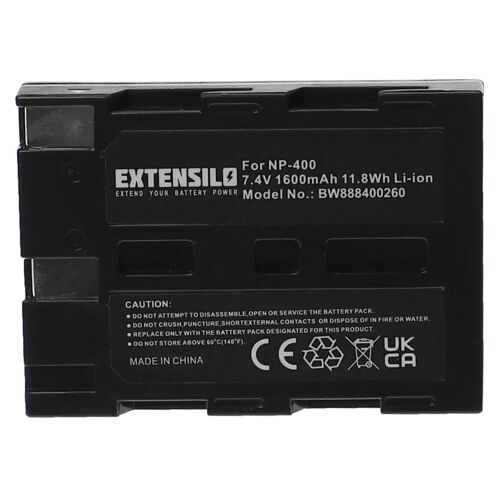 Batterie EXTENSILO compatible avec Pentax K10D, appareil photo K20D (1600 mAh, 7.4 V, Li-Ion)