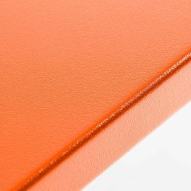 Table De Jardin Carrée Et 8 Fauteuils En Métal Orange