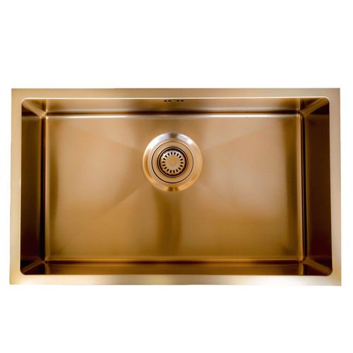 Luisa Évier 1 Grande Cuve Seule 76x45 En Inox Cuivre Brossé