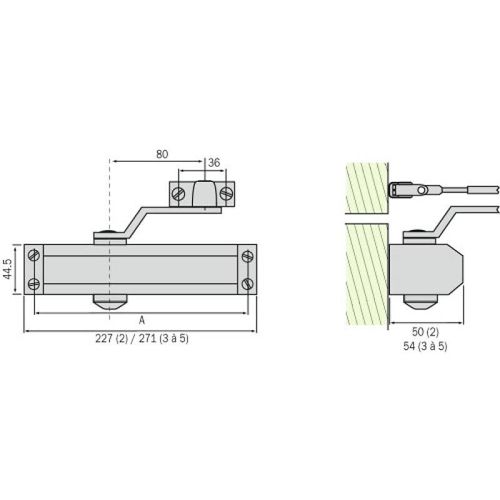Ferme-porte - bras compas - force 4 - GR 010-4 GROOM