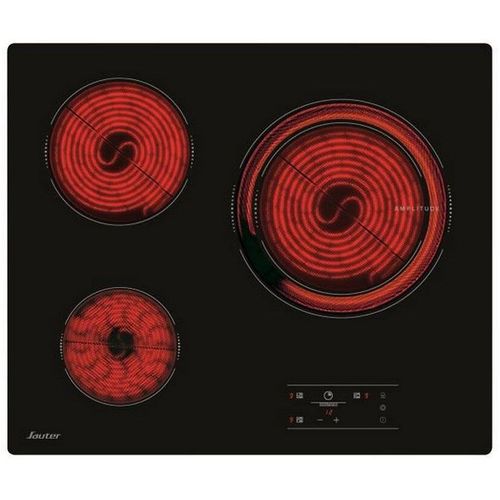 Sauter SPV4530B - Vitrocéramique - 3 plaques de cuisson - Niche - largeur : 56 cm - profondeur : 49 cm - noir