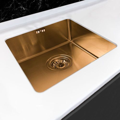 Luisa Évier 1 Cuve Seule 55x45 En Inox Cuivre