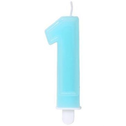 Bougie chiffre anniversaire n° 1 assortis