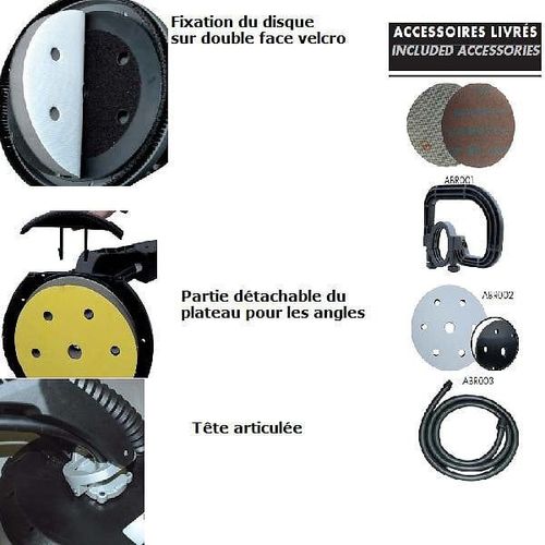 Ponceuse mur et plafond - 225 mm (monophasé) POG225