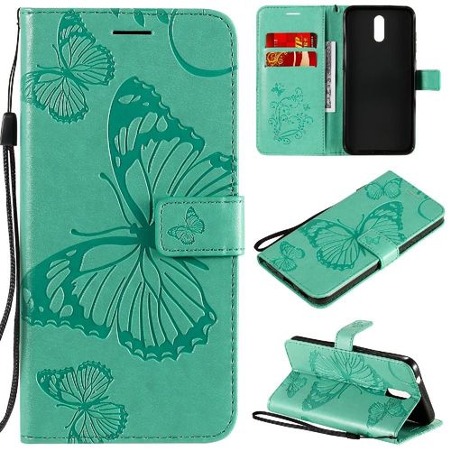 Flip Étui Pour Nokia 2.3 Avec Support De Fente Pour Carte Couverture Antichoc Cuir Pu Couverture Magnétique Flip Kickband - Vert
