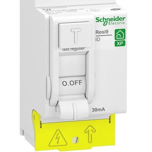Interrupteur différentiel bipolaire peignable - 63A 30MA - AC- Resi9 XP SCHNEIDER