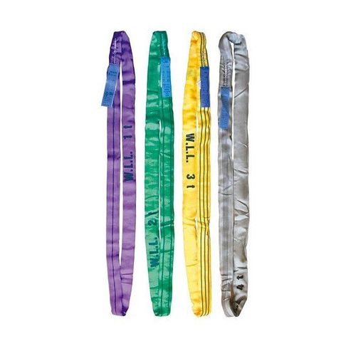 ELINGUE RONDE LG UTILE 2 M CMU 3 T - COEF.1/7 - JAUNE - EN 1492 2