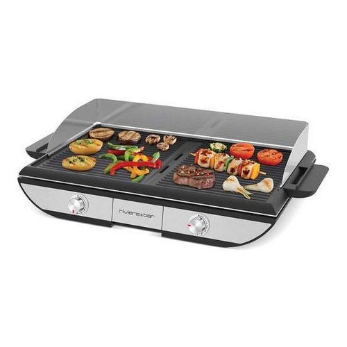 Riviera & Bar QPL700 Combiné plancha-gril électrique 2300 W Noir/Inox