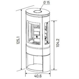 godin - poêle à bois fonte 7kw noir - 411106noir