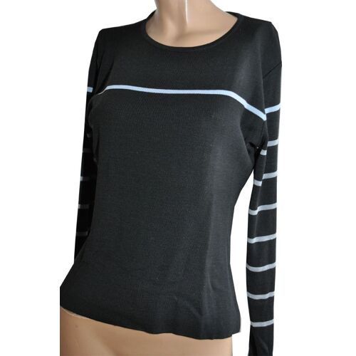 Pull Femme Noir T 38 Marque Alain Manoukian Tbe