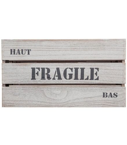 Lot de 6 Cagettes de Rangement encastrables à l'effet vintage - Gris