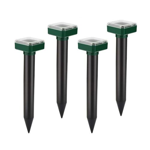 Solar Répulsif anti-taupes pour animaux à ultrasons pour lutter contre la taupe et la lutte contre la taupe et la lutte contre les nuisibles avec IP56 pour le jardin Lot de 4