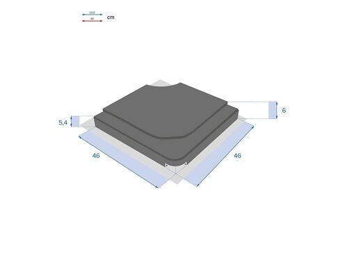 Dalle Pour Parasol 25 Kg Béton Stacio Noir Hespéride - Noir